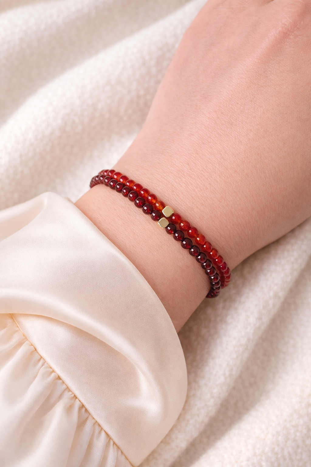 Garnet & Carnelian Bracelet Stack Fable Stones