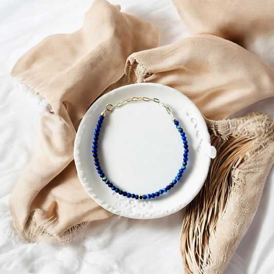 The Wisdom Ritual Bracelet – Lapis Lazuli & Gold-Filled