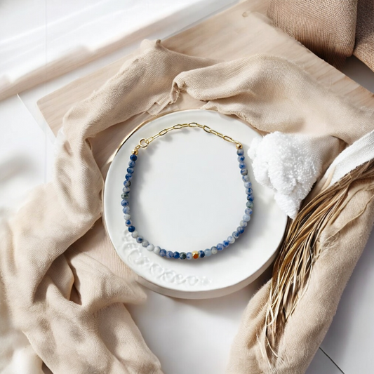 The Stillness Ritual Bracelet – Sodalite & Gold-Filled