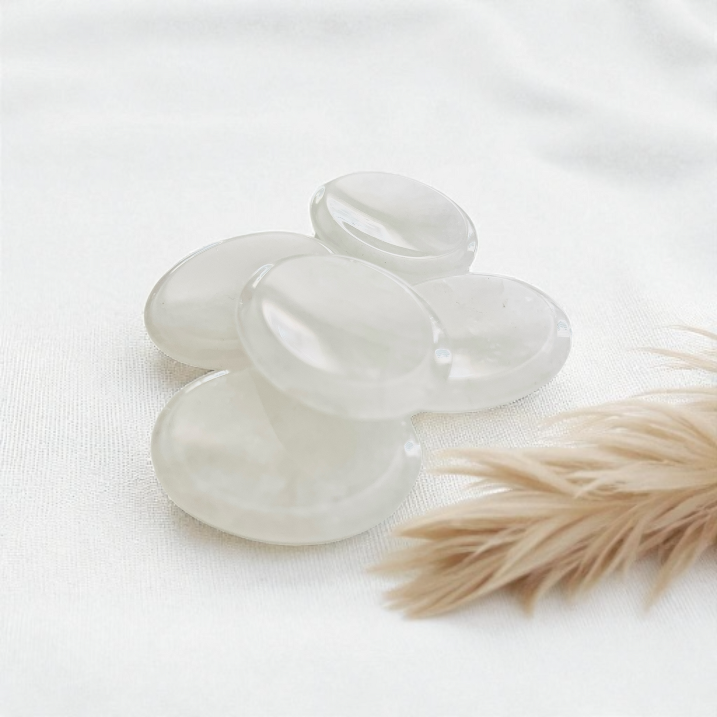 The Amplifying Ritual Stone – Polished Clear Quartz Worry Stone