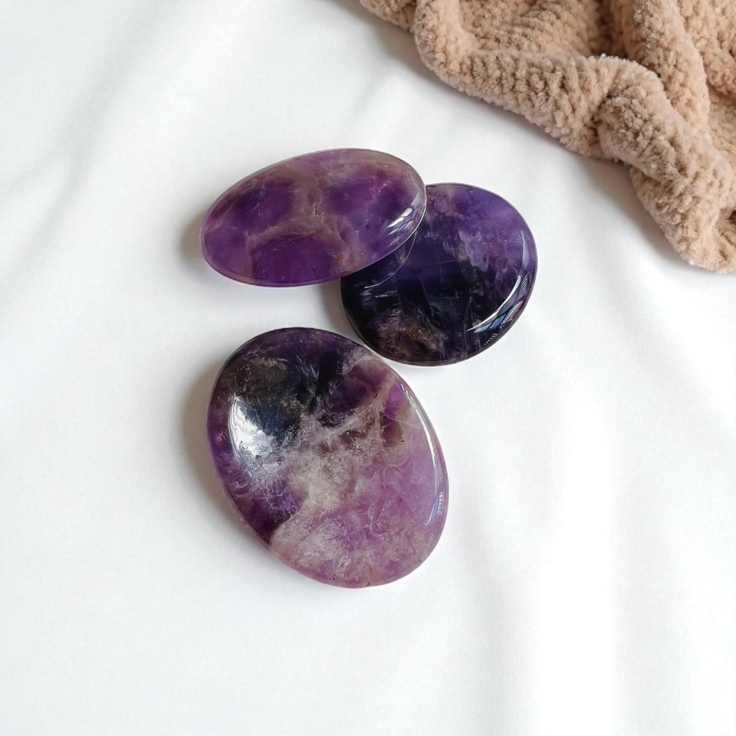 The Balance Ritual Stone – Polished Amethyst Worry Stone