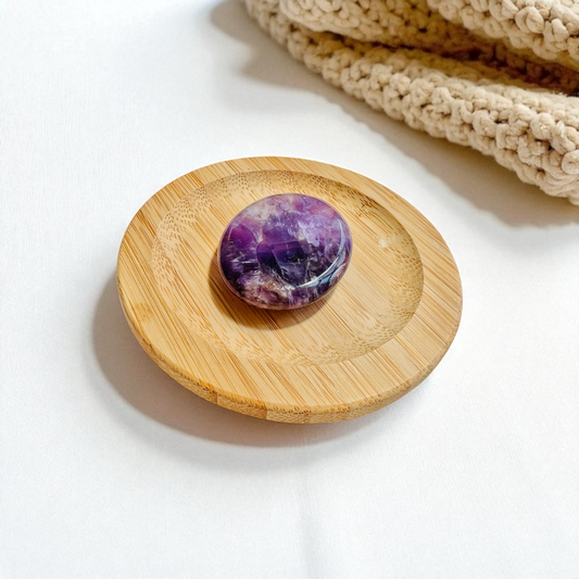 The Balance Ritual Stone – Polished Amethyst Worry Stone