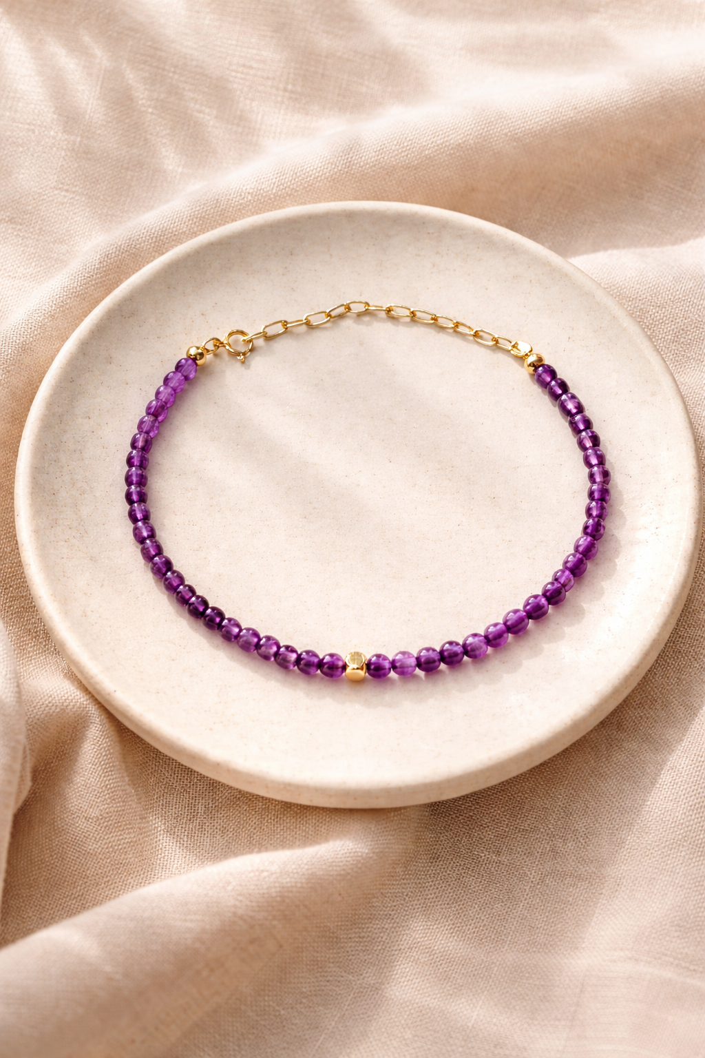 Amethyst and Gold-Filled Bracelet Fable Stones