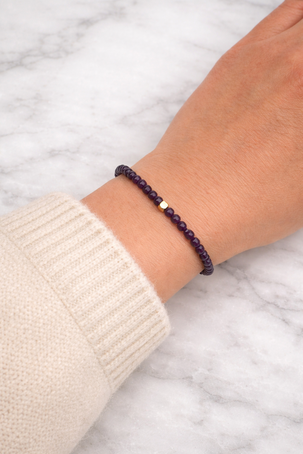 Amethyst and Gold-Filled Bracelet Fable Stones