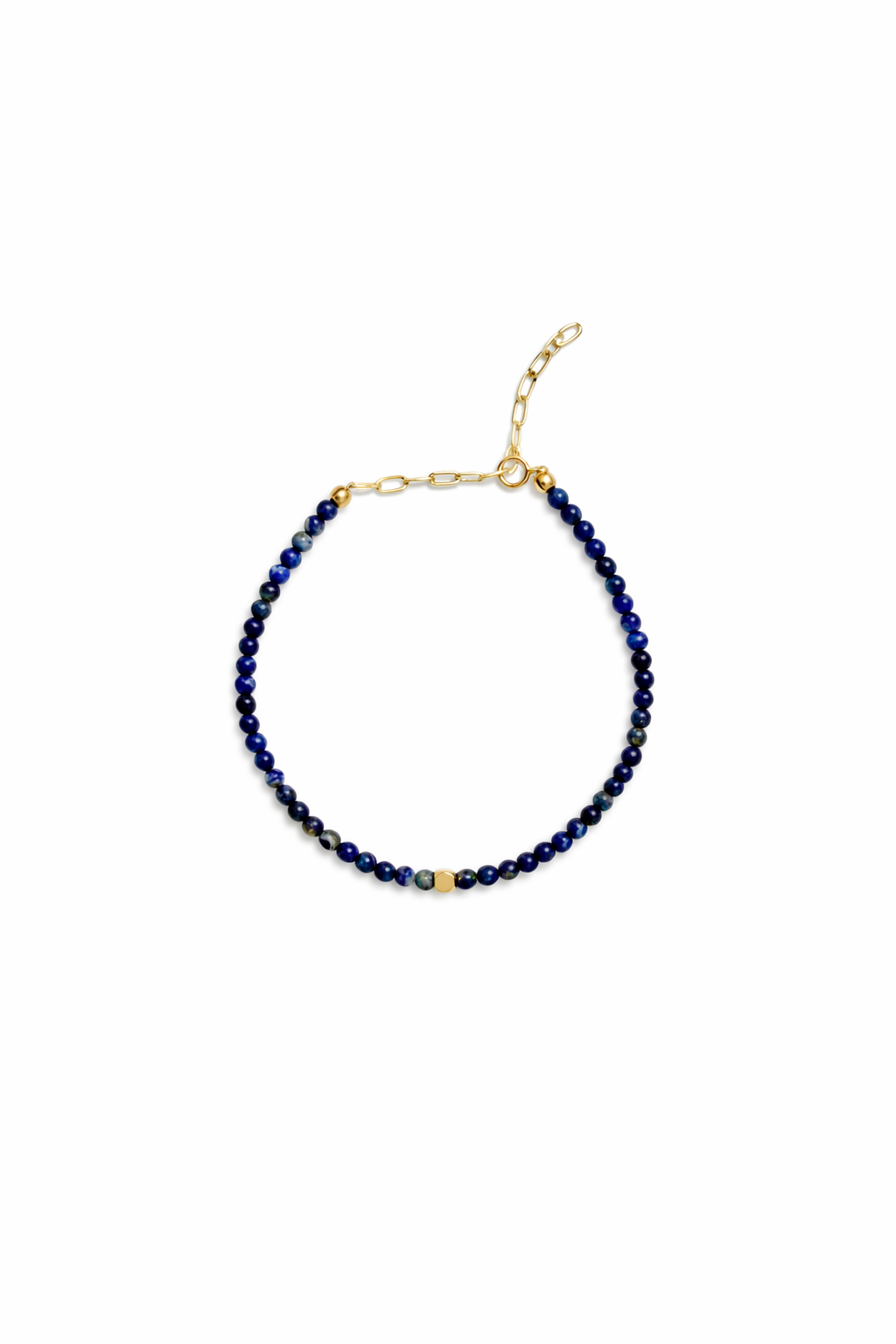 Lapis Lazuli and Gold-Filled Chain Fable Stones