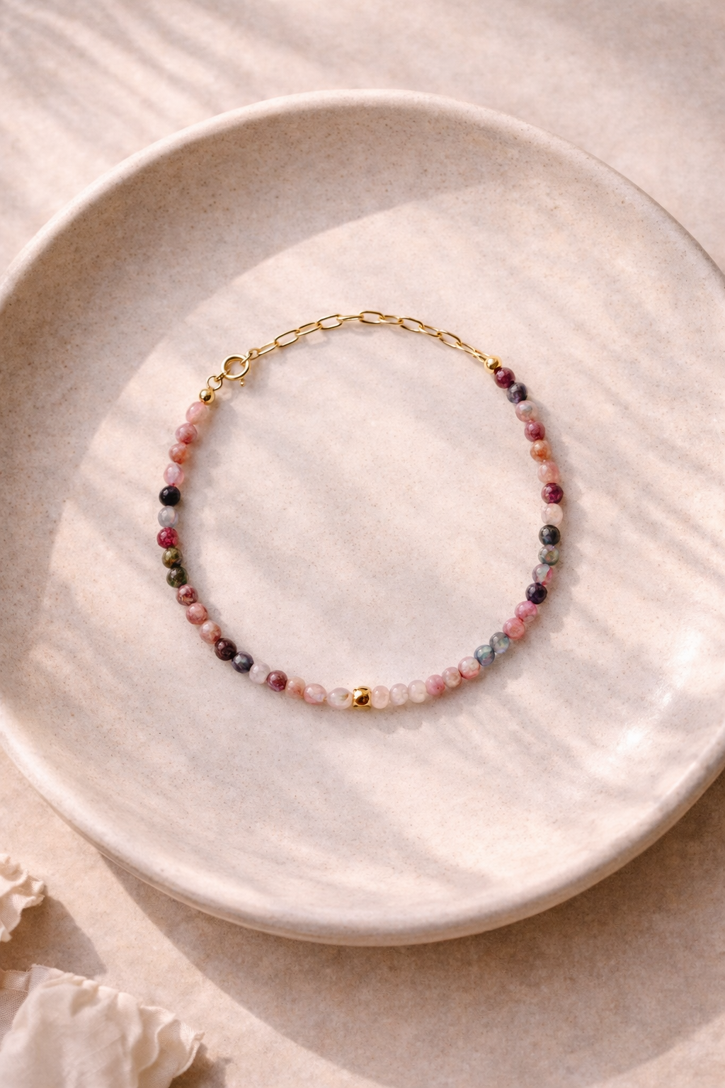 Mixed Tourmaline and Gold-Filled Bracelet Fable Stones