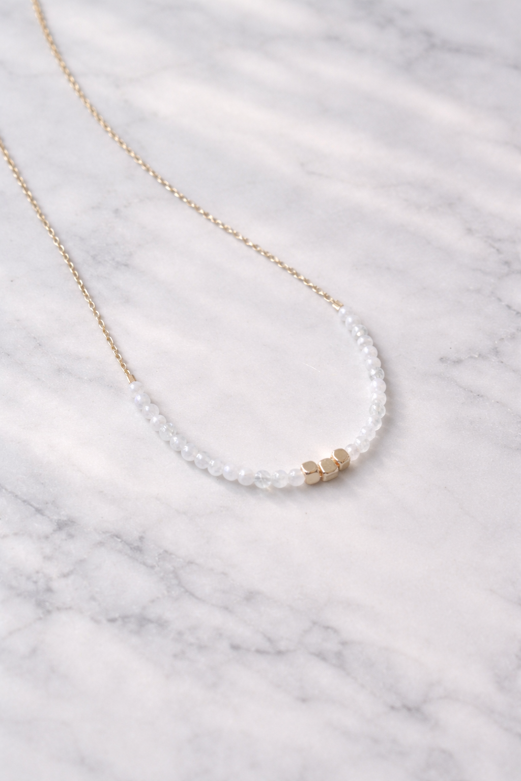 Moonstone Chain Necklace Fable Stones