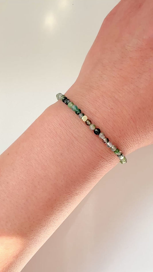The Growth Ritual Bracelet – Moss Agate & Gold-Filled