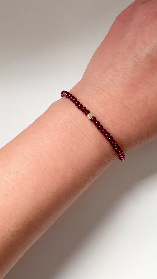 The Passion Ritual Bracelet – Garnet & Gold-Filled
