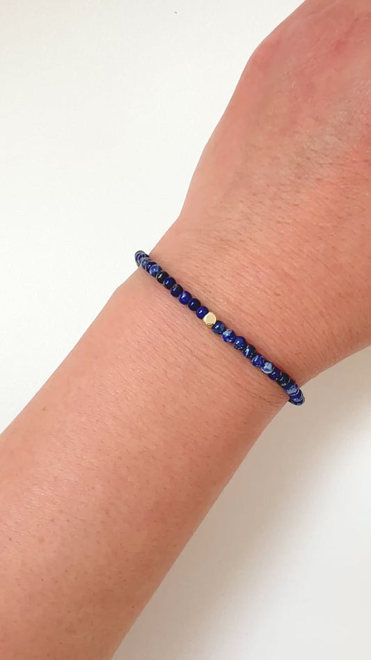 The Wisdom Ritual Bracelet – Lapis Lazuli & Gold-Filled