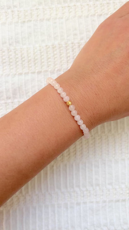 The Love Ritual Bracelet – Rose Quartz & Gold Vermeil