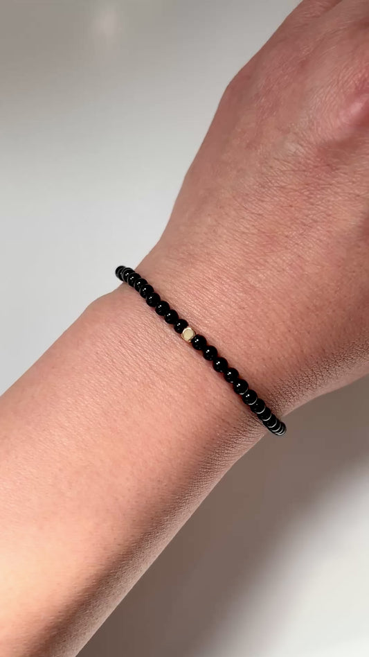 The Grounding Ritual Bracelet – Black Onyx & Gold-Filled