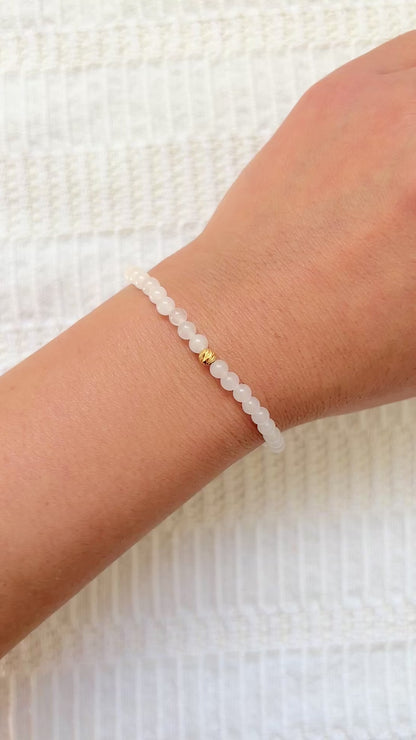 The Purity Ritual Bracelet – White Jade & Gold Vermeil