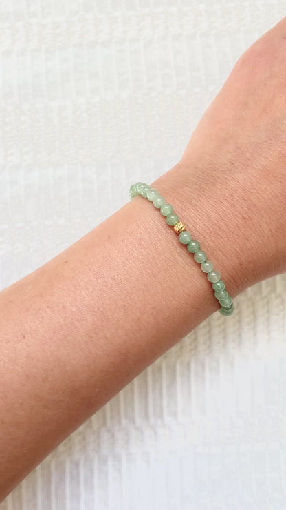 The Abundance Ritual Bracelet – Green Aventurine & Gold Vermeil