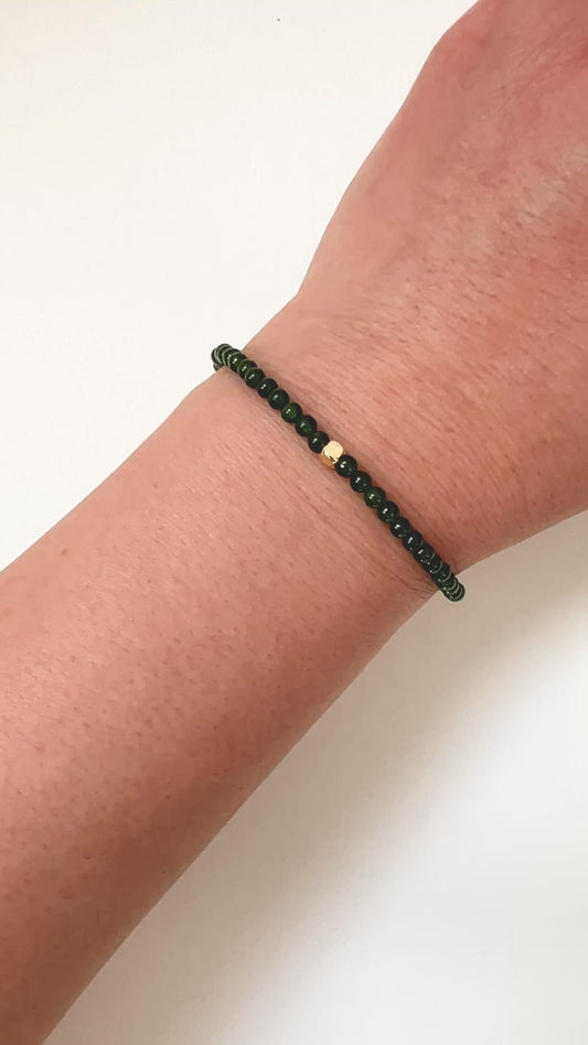 The Vital Wellbeing Ritual Bracelet – Green Jade & Gold-Filled