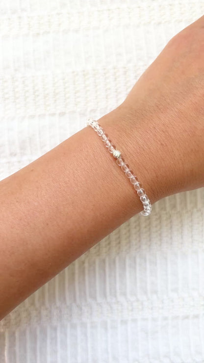 The Manifestation Ritual Bracelet – Clear Quartz & Sterling Silver