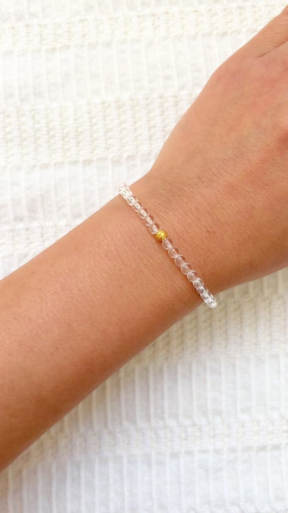 The Manifestation Ritual Bracelet – Clear Quartz & Gold Vermeil