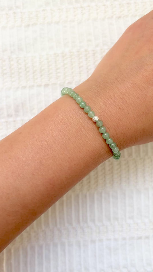The Abundance Ritual Bracelet – Green Aventurine & Sterling Silver
