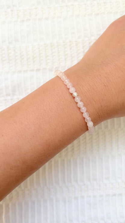 The Love Ritual Bracelet – Rose Quartz & Sterling Silver