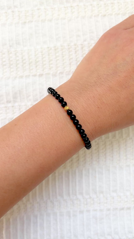 The Motivation Ritual Bracelet – Black Onyx & Gold Vermeil