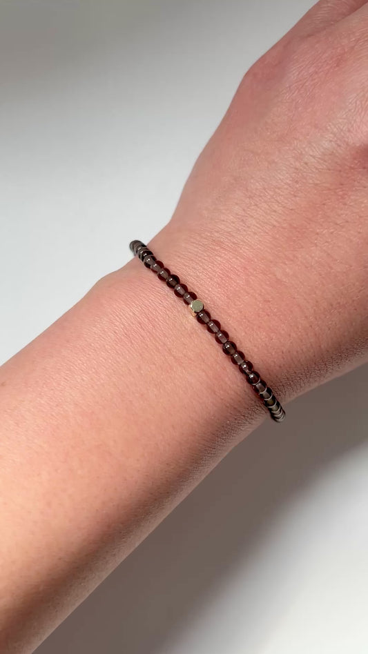 The Resilience Ritual Bracelet – Smoky Quartz & Gold-Filled