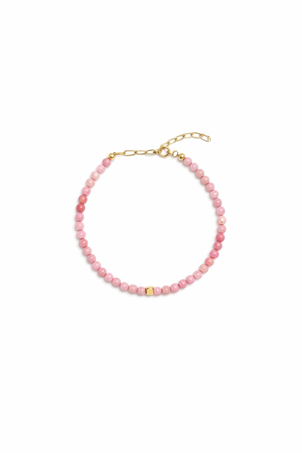 Rhodochrosite and Gold-Filled Bracelet Fable Stones