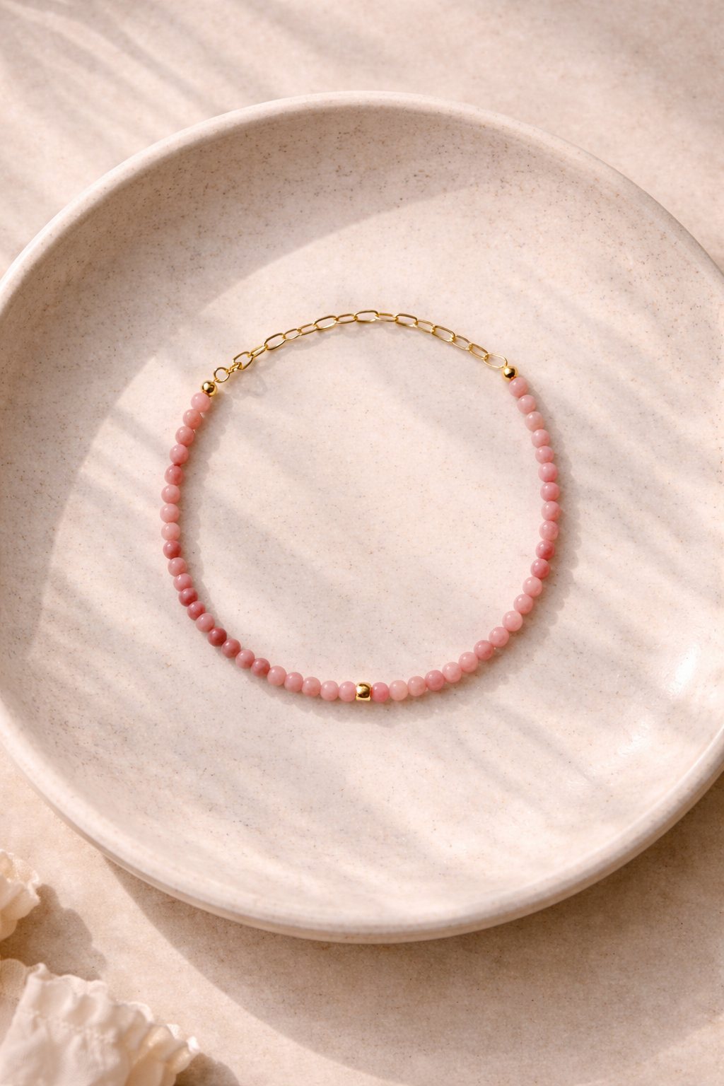 Rhodochrosite and Gold-Filled Bracelet Fable Stones