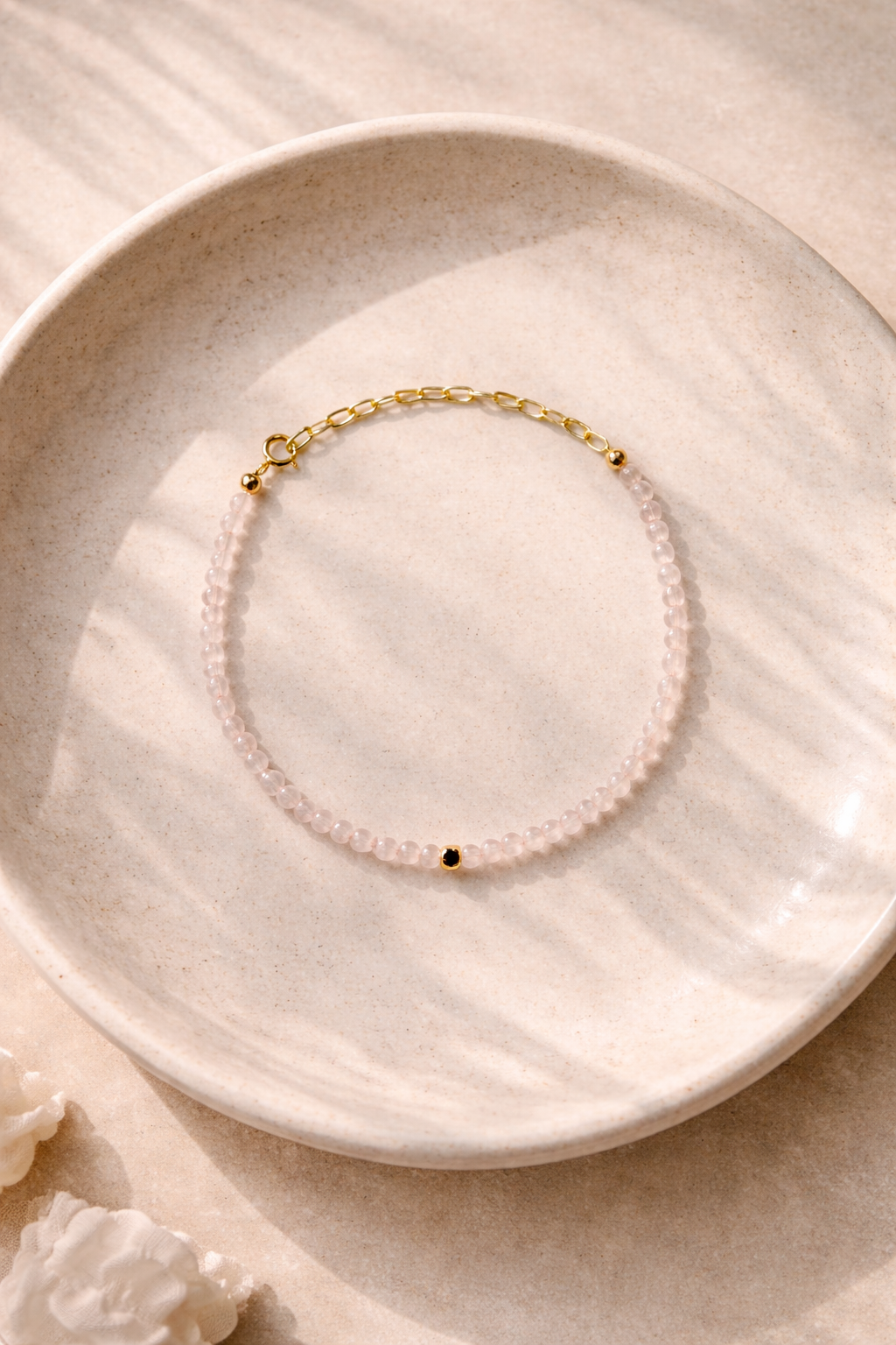 Rose Quartz and Gold-Filled Bracelet Fable Stones